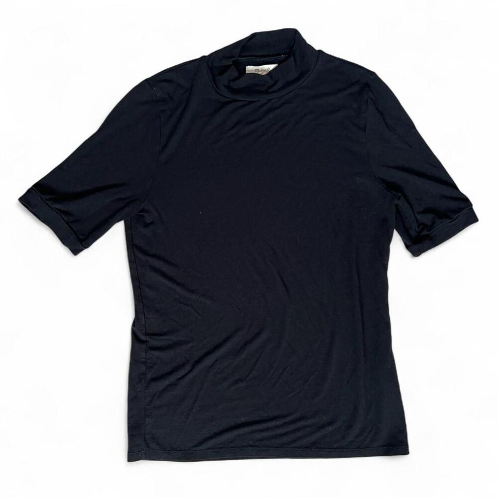 Madewell black mock-neck top